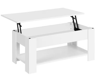 Mesa de centro blanca de madera