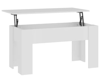 Mesa de centro blanca de madera
