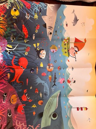 Puzzle Janod 100 Piezas Mundo Marino 5-8 Años