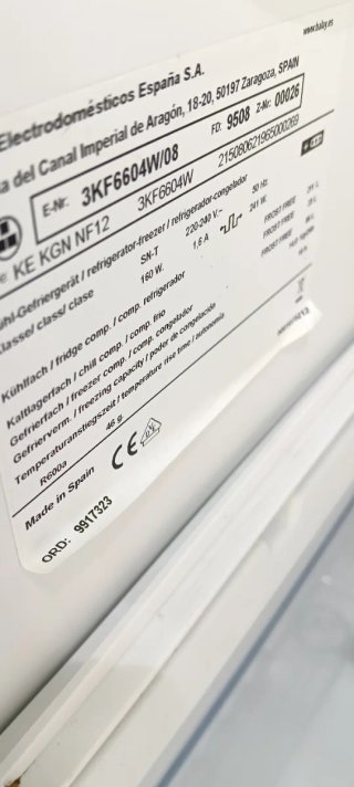 NEVERA COMBI BALAY NO FROST ENERGÍA A+