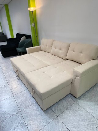 Chaise longue beige con arcón REBAJA HOY