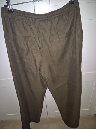 Pantalón Zara Verde Marrón Talla L