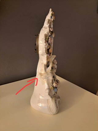 Reloj sobremesa porcelana alemana estilo "Rococó"
