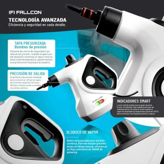 Vaporeta FALLCON TM-377 Alta Presión + Accesorios