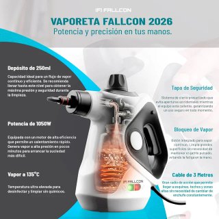 Vaporeta FALLCON TM-377 Alta Presión + Accesorios