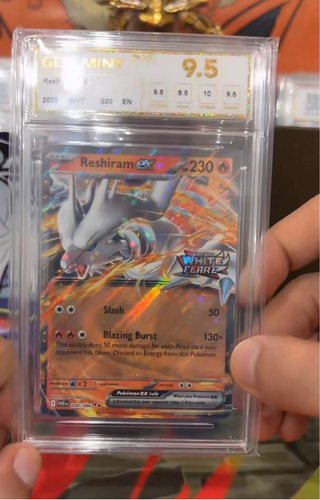 Carta Pokémon Reshiram EX Graduada 9.5
