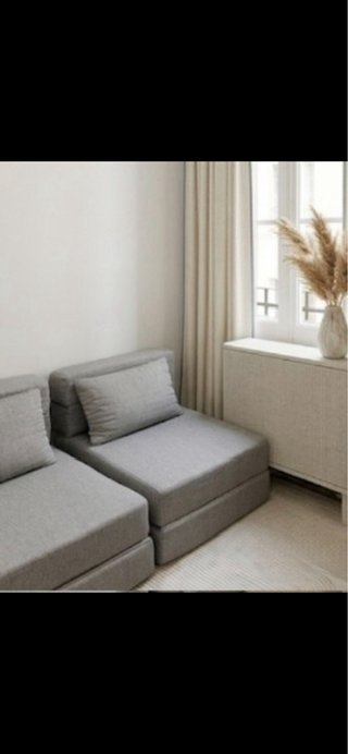 Sofá cama gris 190 cm
