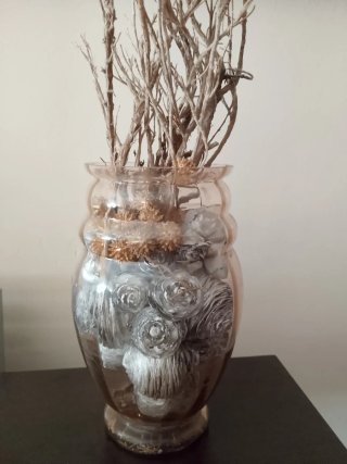 Jarrón de cristal decorativo