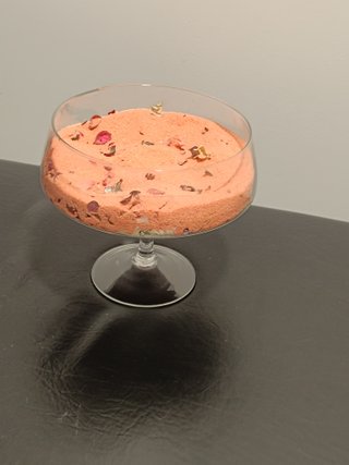 Copa Cristal Rosa para Postre o Centro de Mesa