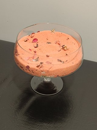 Copa Cristal Rosa para Postre o Centro de Mesa