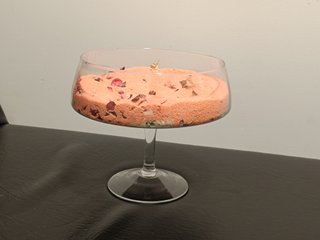 Copa Cristal Rosa para Postre o Centro de Mesa
