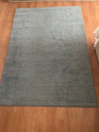 Alfombra Rectangular Corto Pelo Azul Gris