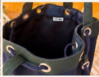 Bolso Saco Lacoste Azul Marino y Verde