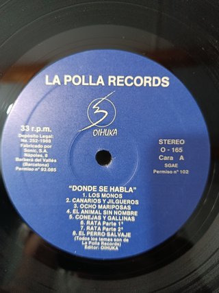 Vinilo LP La Polla Records Donde Se Habla