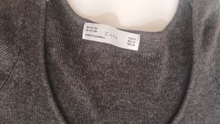 Vestido Zara punto gris Talla M