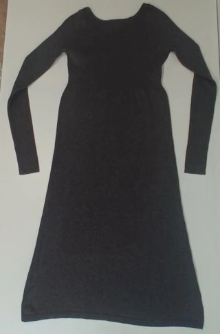 Vestido Zara punto gris Talla M