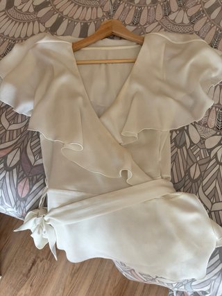 Camisa cruzada vaporosa cruda