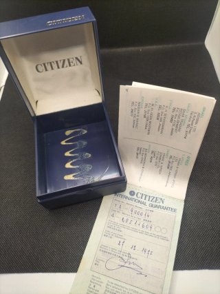 Scatola porta orologio Citizen vintage blu