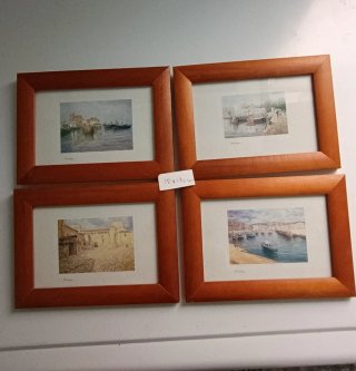 4 Cuadros Pequeños Marrones