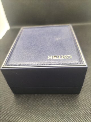 Scatola Seiko Vintage Orologio Blu Oro