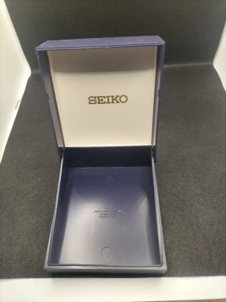 Scatola Seiko Vintage Orologio Blu Oro