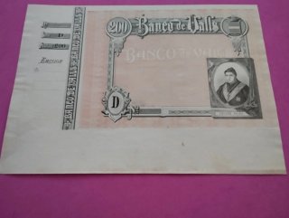 Billete 200 Banco de Valls antiguo