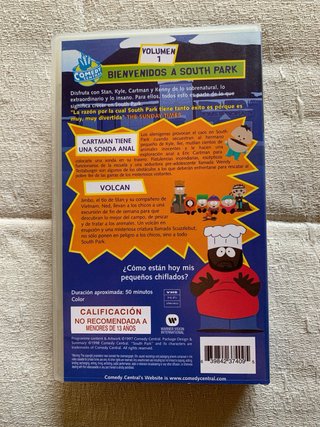 2 VHS South Park Volumen 1 y 2