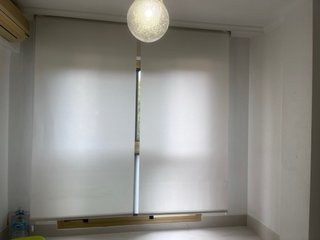 2 Estores Enrollables Beige/Blanco