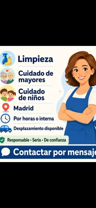 Servicio de cuidado de mayores interna / limpieza