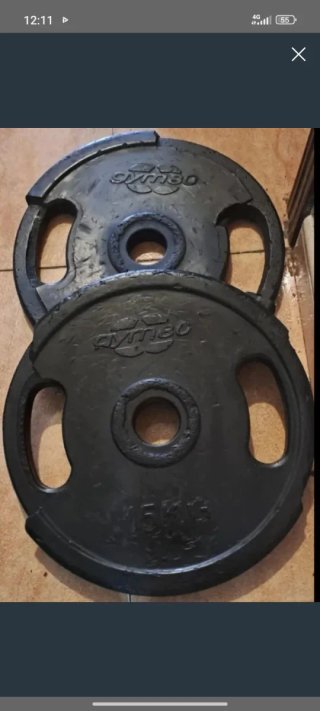 2 discos olímpicos 15kg 50mm