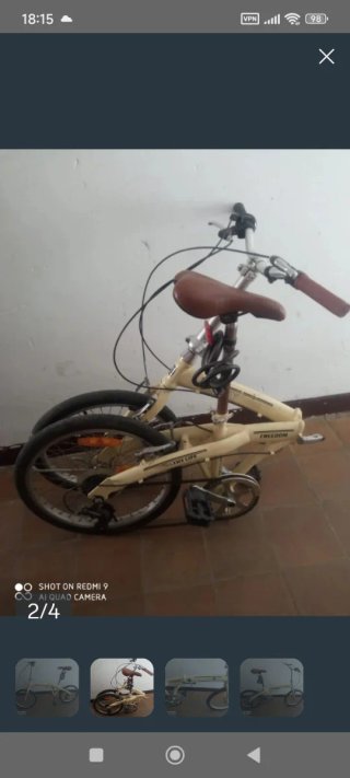 Bicicleta Plegable Freedom Beige