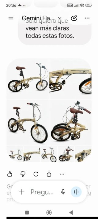 Bicicleta Plegable Freedom Beige