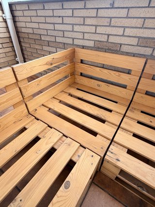 Conjunto Muebles Terraza pallets ( forma L)
