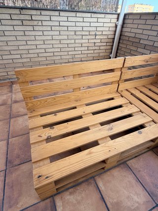 Conjunto Muebles Terraza pallets ( forma L)