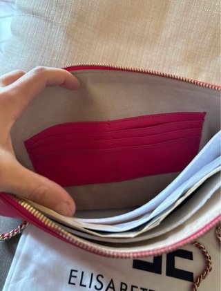 Borsa Elisabetta Franchi fucsia con catena oro