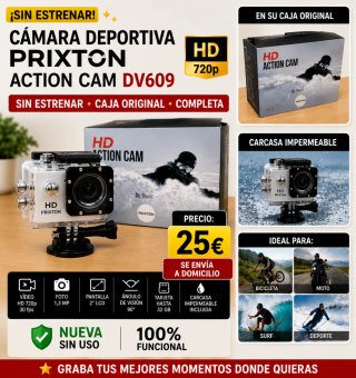 Cámara Deportiva Prixton Action Cam DV609 HD 720p