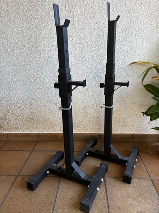 Soporte ajustable para barra de pesas