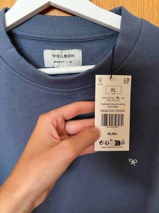 Sudadera Silbon Azul Gris