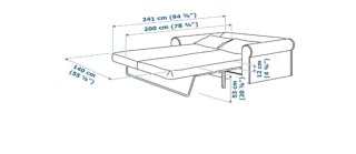 Sofá Cama/llit Ikea Grönlid 2 Plazas + Puff ottoma