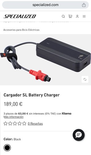 Cargador bicicleta Specialized 48V