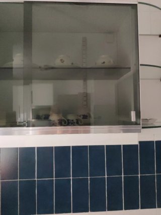 Estantería cocina cristal y metal