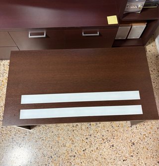 Mesa de centro extensible madera y cristal