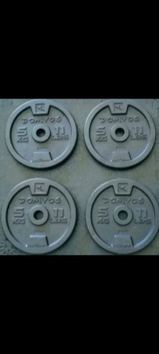 4 discos de pesa Domyos 5kg
