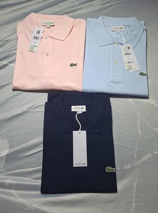 Polos Lacoste Talla S (Azul, Negro, Rosa)