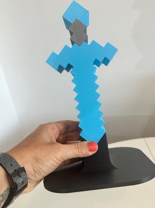 Soporte Auriculares Gamer Minecraft Azul/Negro
