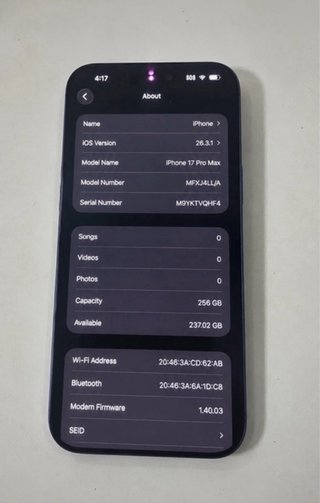 iPhone 17 Pro Max Azul