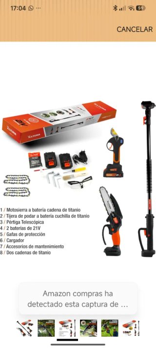 Kit Poda Eléctrico: Motosierra y Tijera
