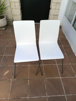 2 Sillas Cocina Blancas