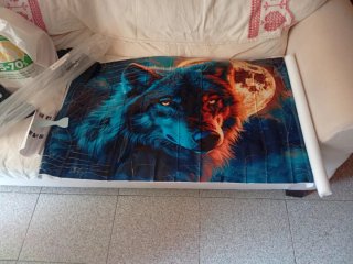Vinilo adhesivo lobo luna