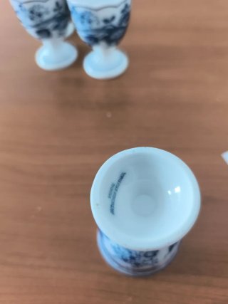 6 Hueveras Hutschenreuther Zwiebelmuster
